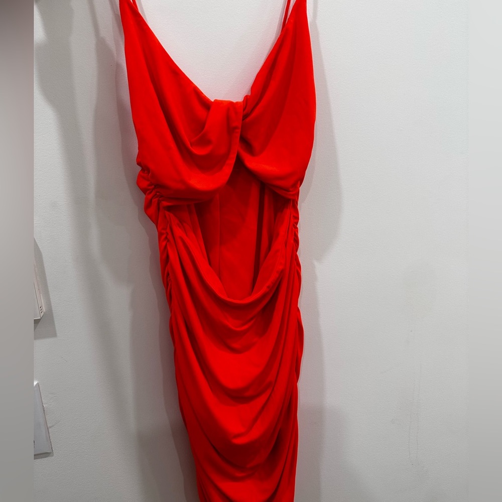 Orange BodyCon Rugged Dress